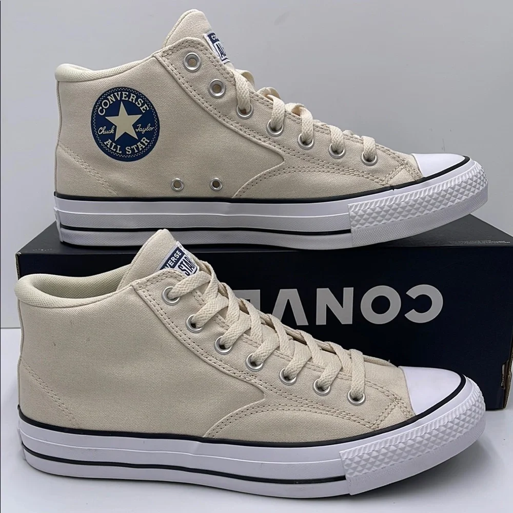 Converse Men's Cream High-Top Sneakers A09458F CTAS MALDEN STREET MID NATURAL